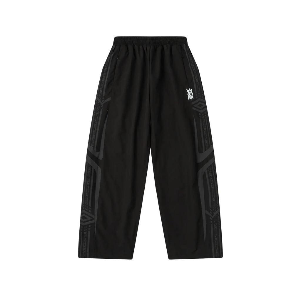 MERTRA x Umbro Technical Bottoms (Black) Front View