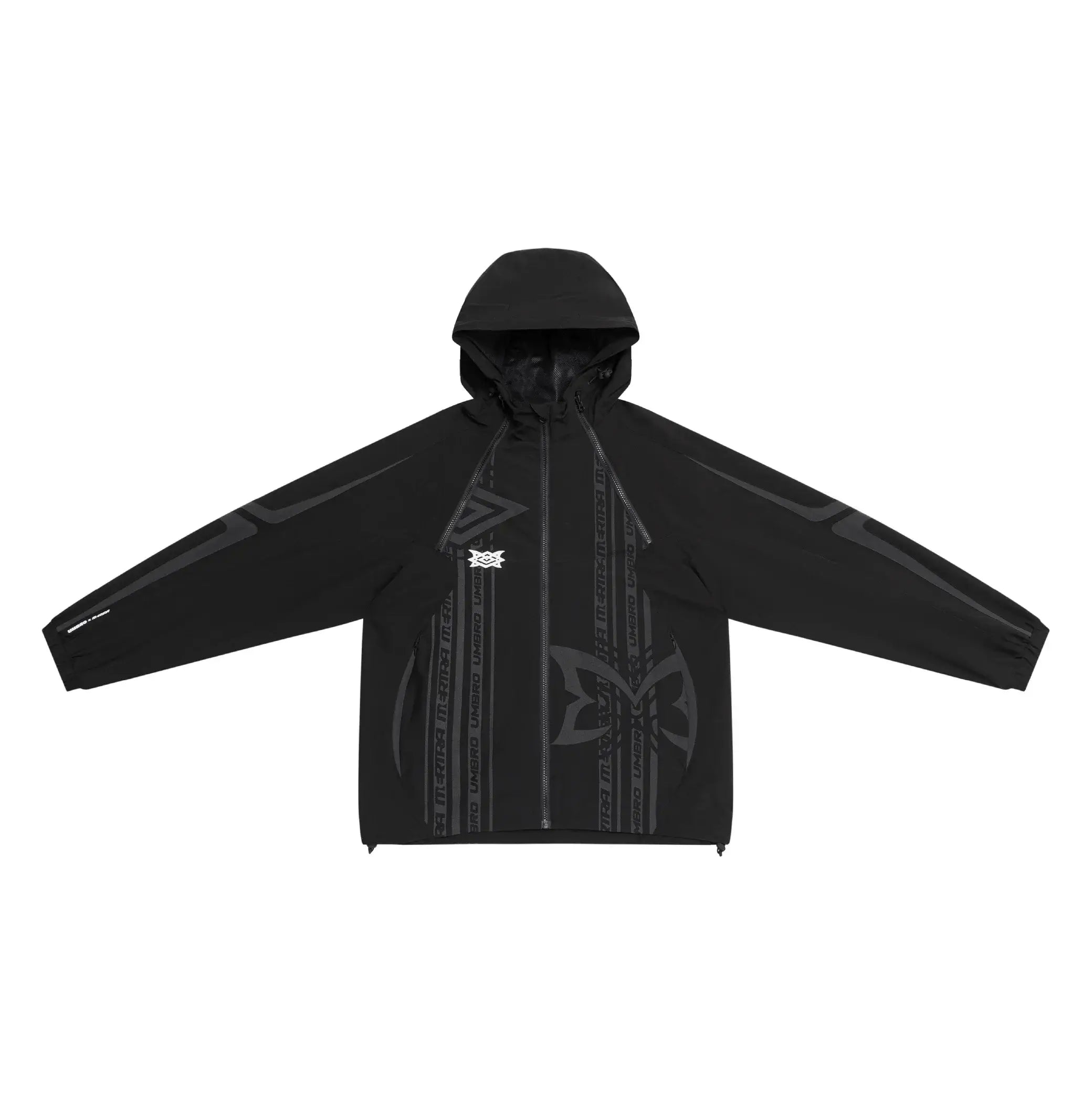 MERTRA x Umbro Technical Jacket (Black) Front View