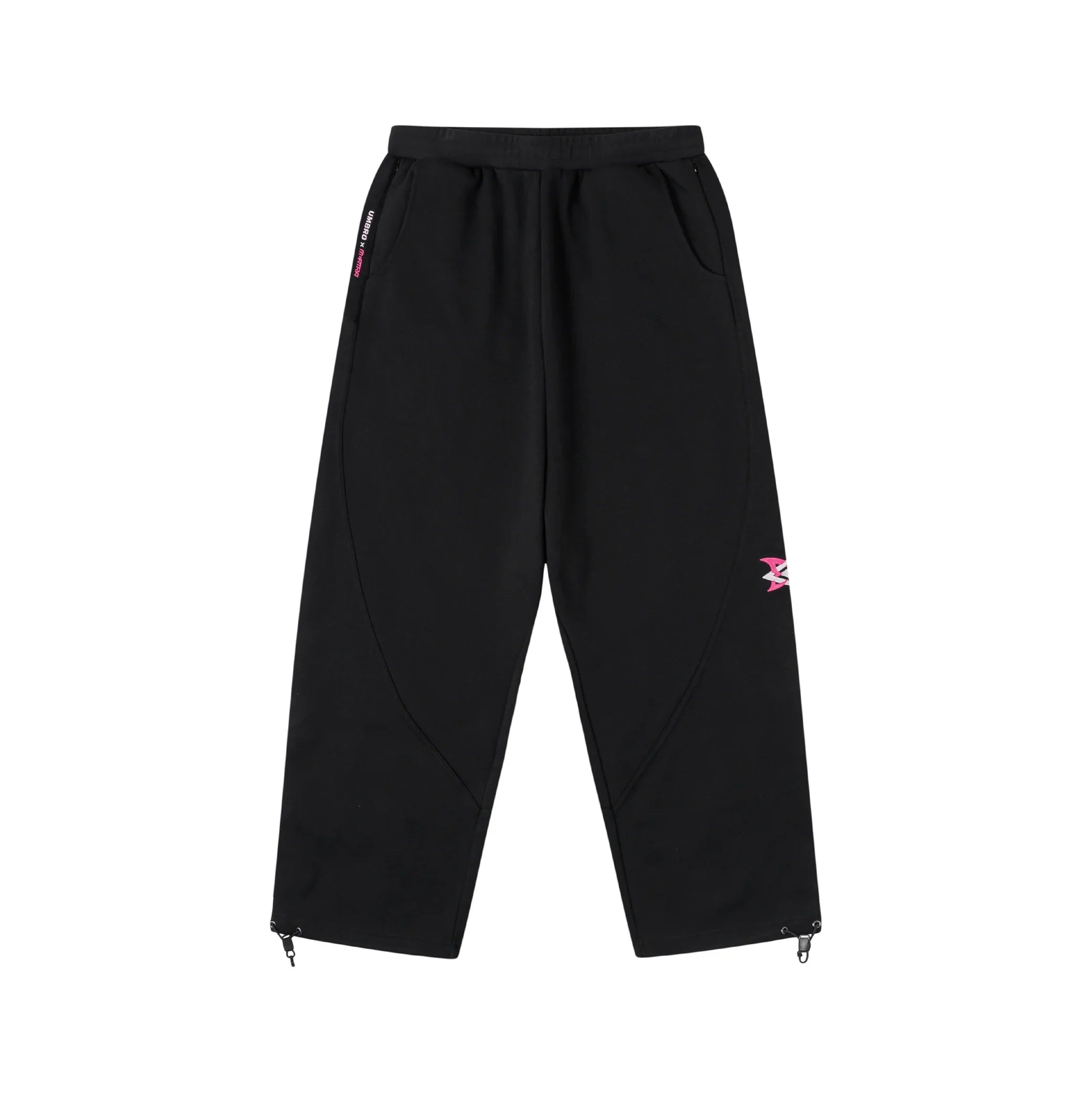 Mertra x Umbro Warm Up Joggers (Black) Front View