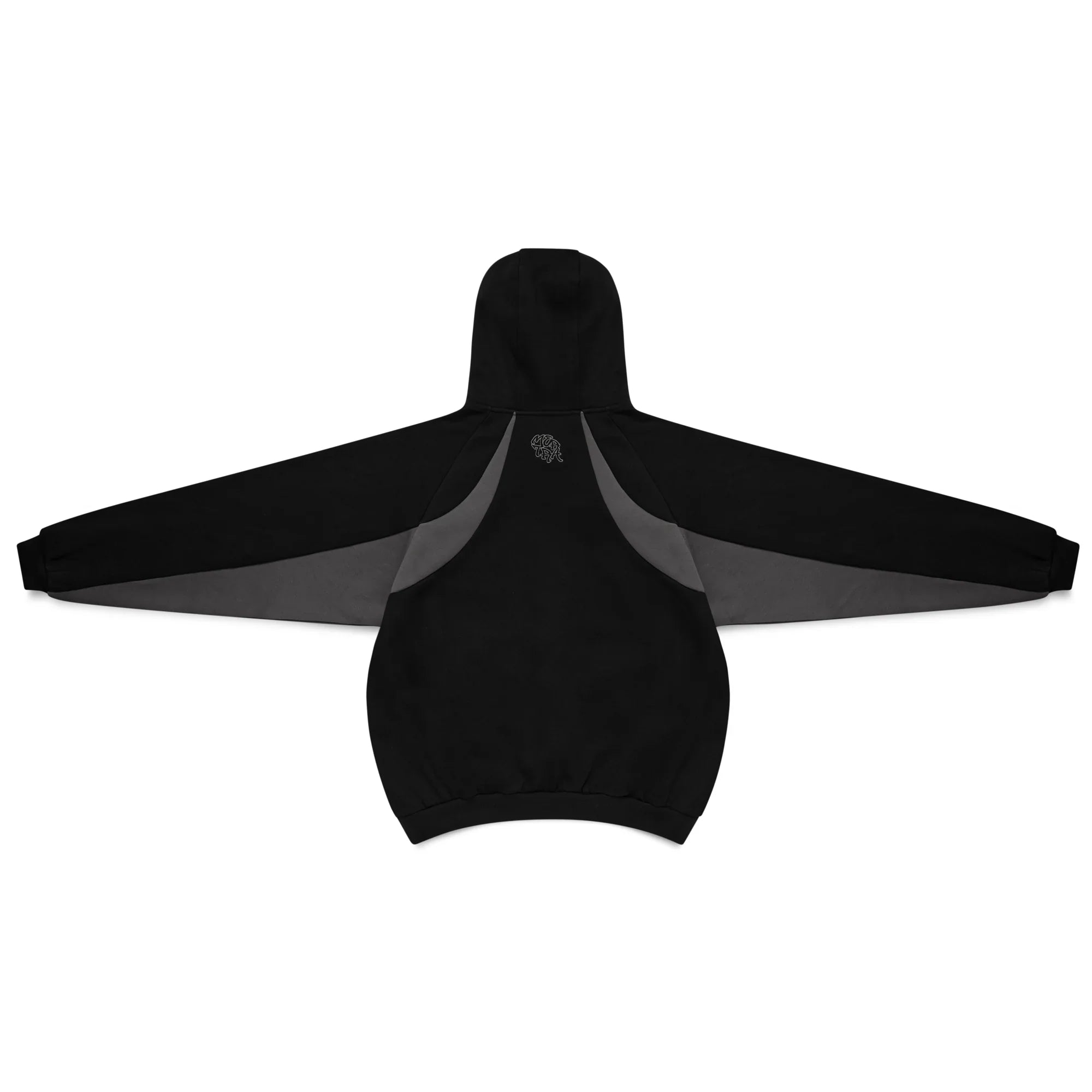 Mertra Bigstep Hood (Black/Grey) Back View 