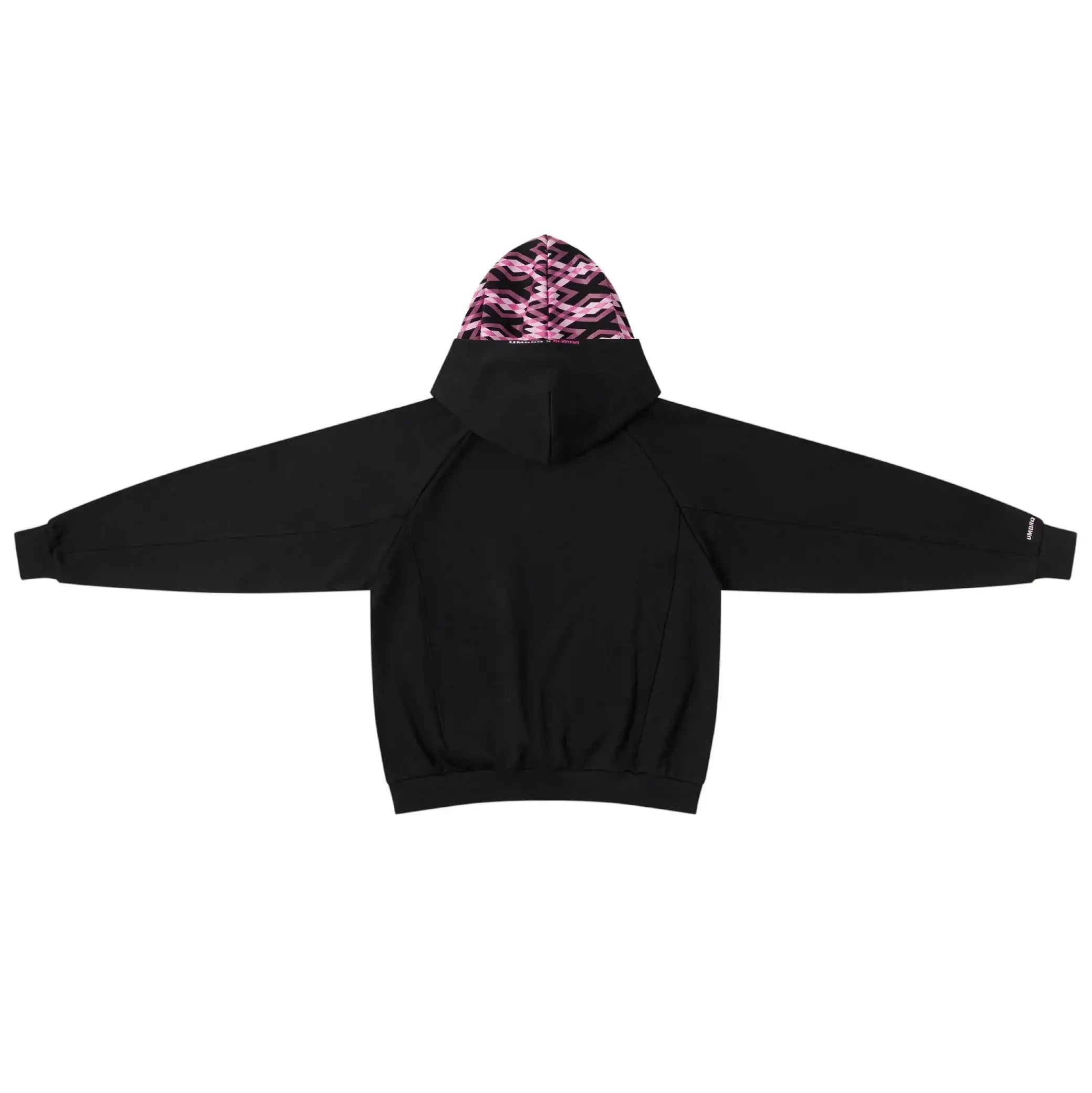 MERTRA x Umbro Warm Up Hood (Black/Pink) Back View