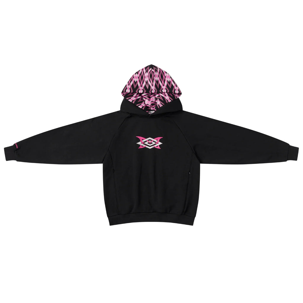 Mertra x Umbro Warm Up Hood (Black) Front View