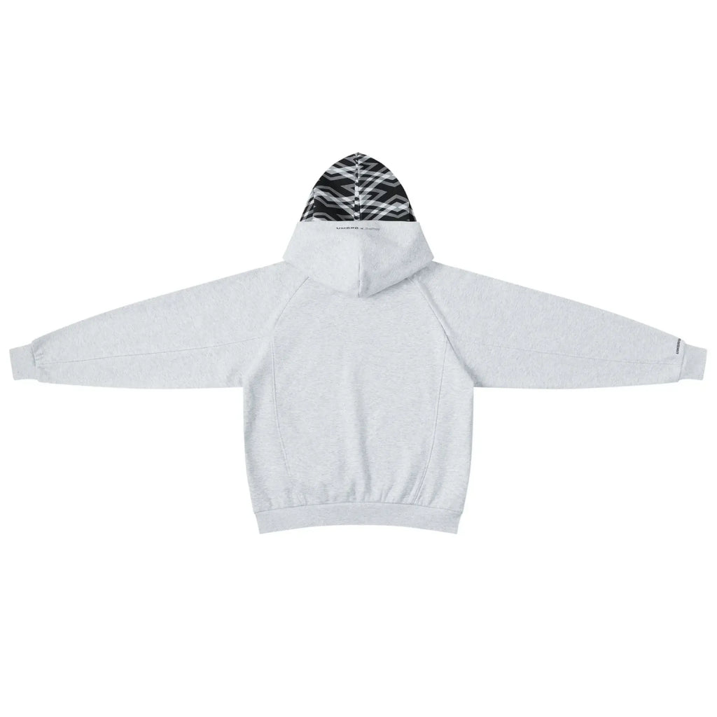 MERTRA x Umbro Warm Up Hood (Grey/Grey) Back View