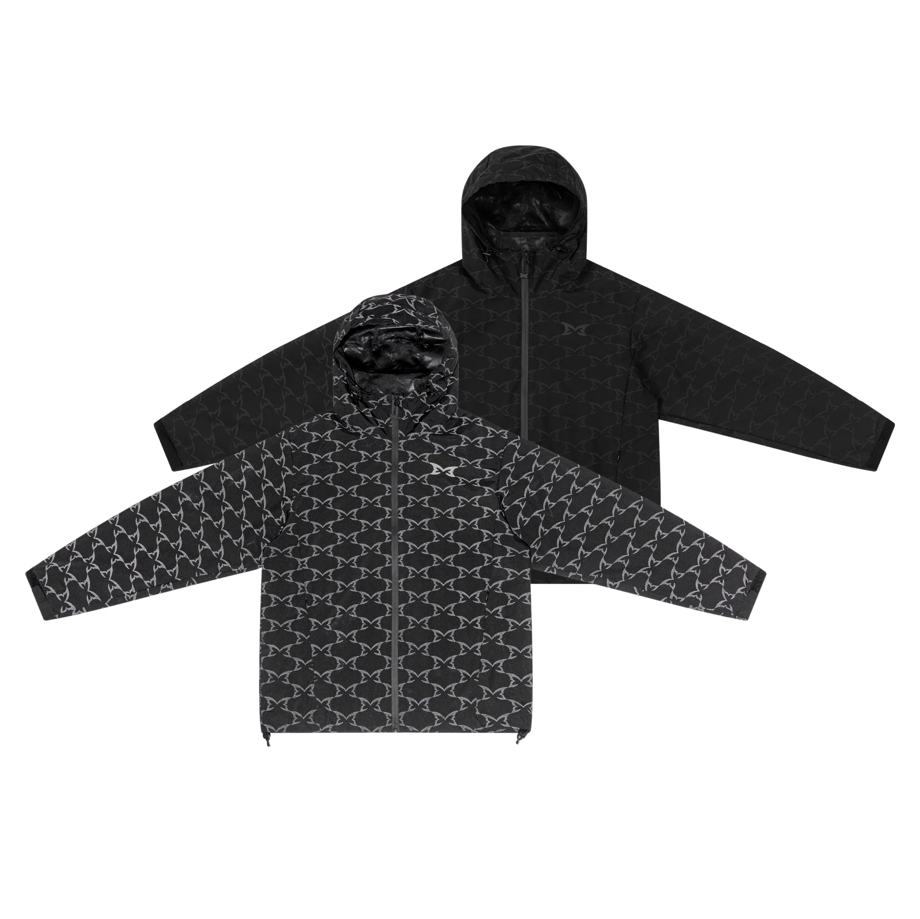 Mertra Reflective Monogram Jacket Front View